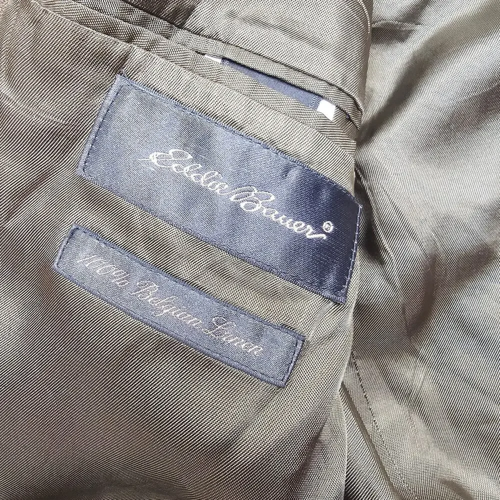 EDDIE BAUER 100% Belgian Linen Sport Coat Men's 38R 2 Button Elevated Minimalist
